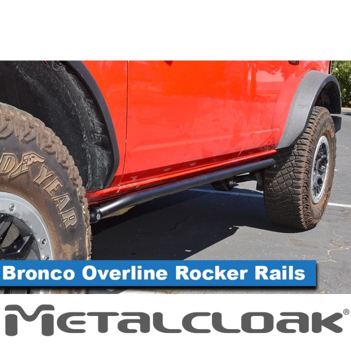 Progi Overline mocowane do ramy, 4-drzwiowy, czarna powloka proszkowa, Ford Bronco 6G METALCLOAK - ujęcie 3
