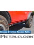 Progi Overline mocowane do ramy, 4-drzwiowy, czarna powloka proszkowa, Ford Bronco 6G