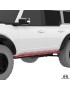 Progi Overline mocowane do ramy, 4-drzwiowy, czarna powloka proszkowa, Ford Bronco 6G