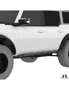 Progi Overline mocowane do ramy, 4-drzwiowy, czarna powloka proszkowa, Ford Bronco 6G