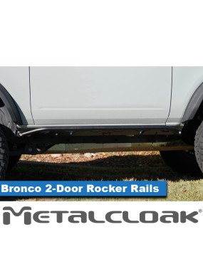 Progi Overline mocowane do ramy, 2-drzwiowy, czarna powloka proszkowa, Ford Bronco 6G