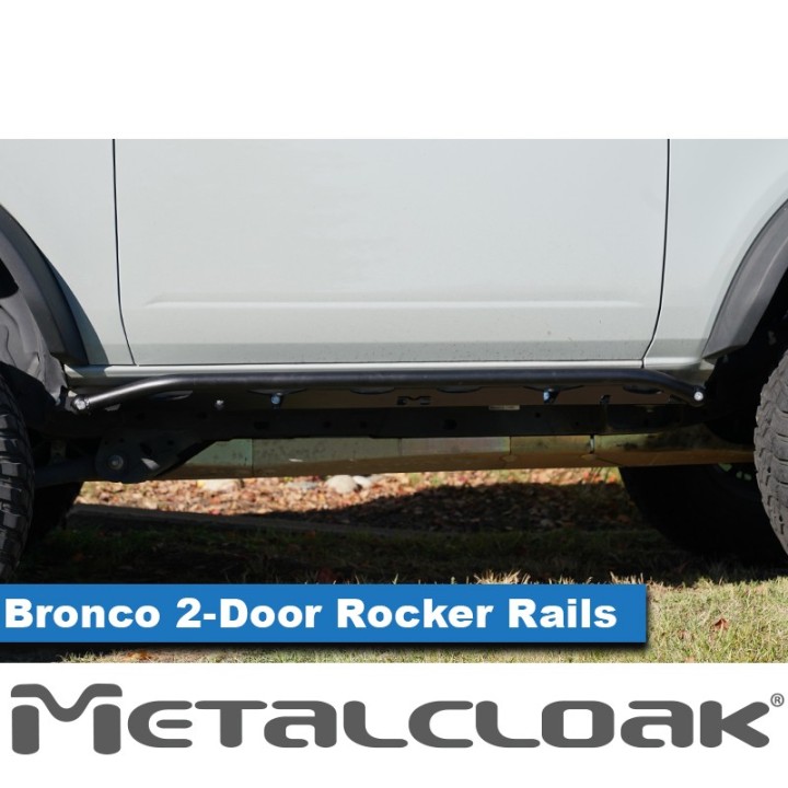 Progi Overline mocowane do ramy, 2-drzwiowy, czarna powloka proszkowa, Ford Bronco 6G METALCLOAK - ujęcie 3