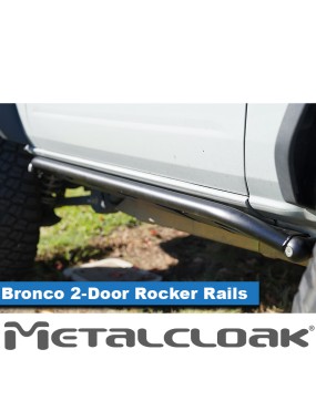 Progi Overline mocowane do ramy, 2-drzwiowy, czarna powloka proszkowa, Ford Bronco 6G