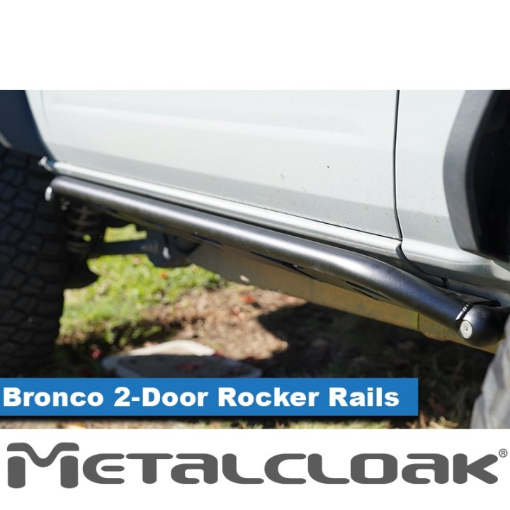 Progi Overline mocowane do ramy, 2-drzwiowy, czarna powloka proszkowa, Ford Bronco 6G METALCLOAK - ujęcie 4