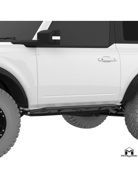 Progi Overline mocowane do ramy, 2-drzwiowy, czarna powloka proszkowa, Ford Bronco 6G