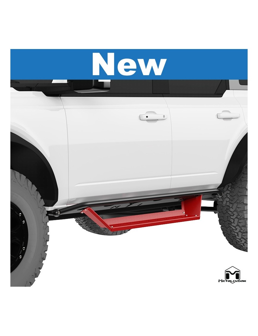 Stopien do progow Overline, 4-drzwiowy, czarna powloka proszkowa, Ford Bronco 6G