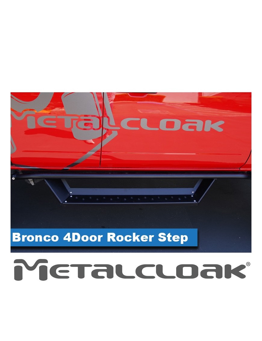 Stopien do progow Overline, 4-drzwiowy, czarna powloka proszkowa, Ford Bronco 6G