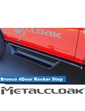 Stopien do progow Overline, 4-drzwiowy, czarna powloka proszkowa, Ford Bronco 6G