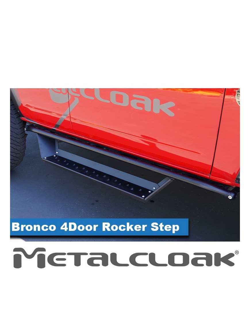 Stopien do progow Overline, 4-drzwiowy, czarna powloka proszkowa, Ford Bronco 6G
