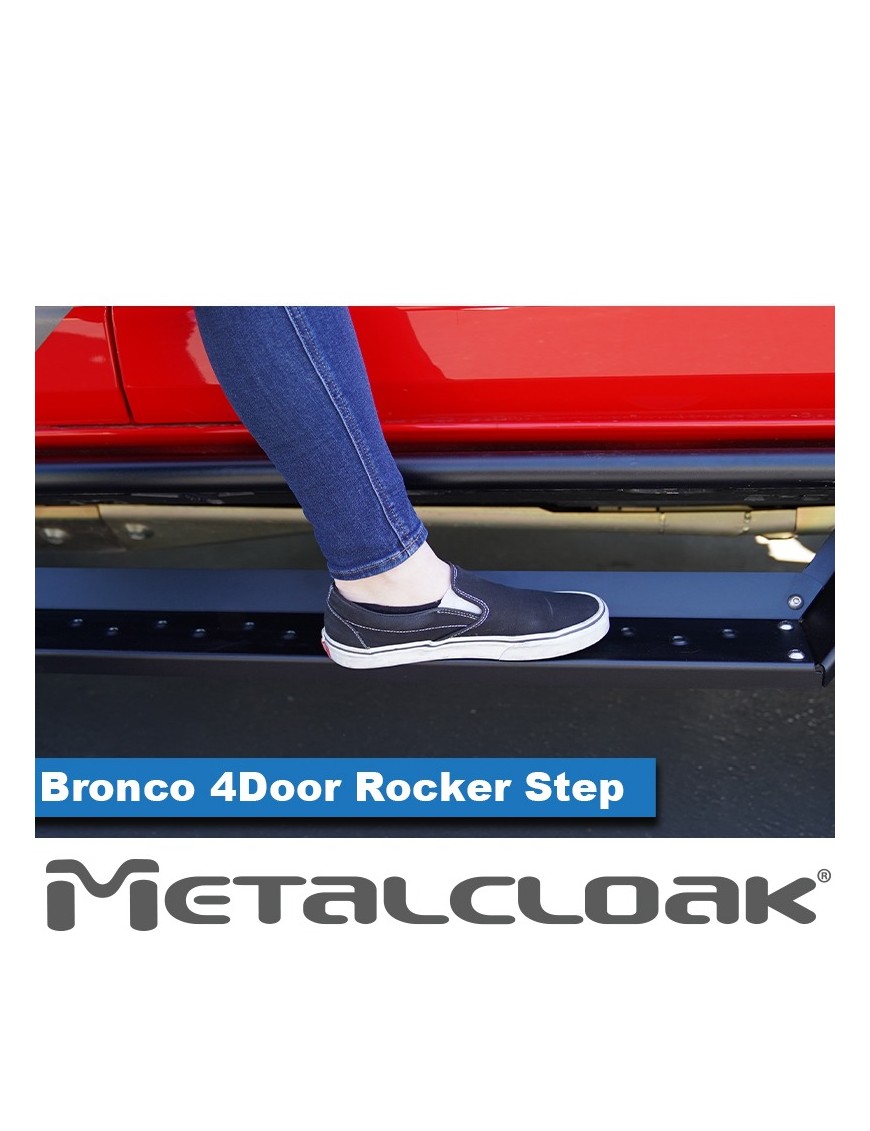 Stopien do progow Overline, 4-drzwiowy, czarna powloka proszkowa, Ford Bronco 6G