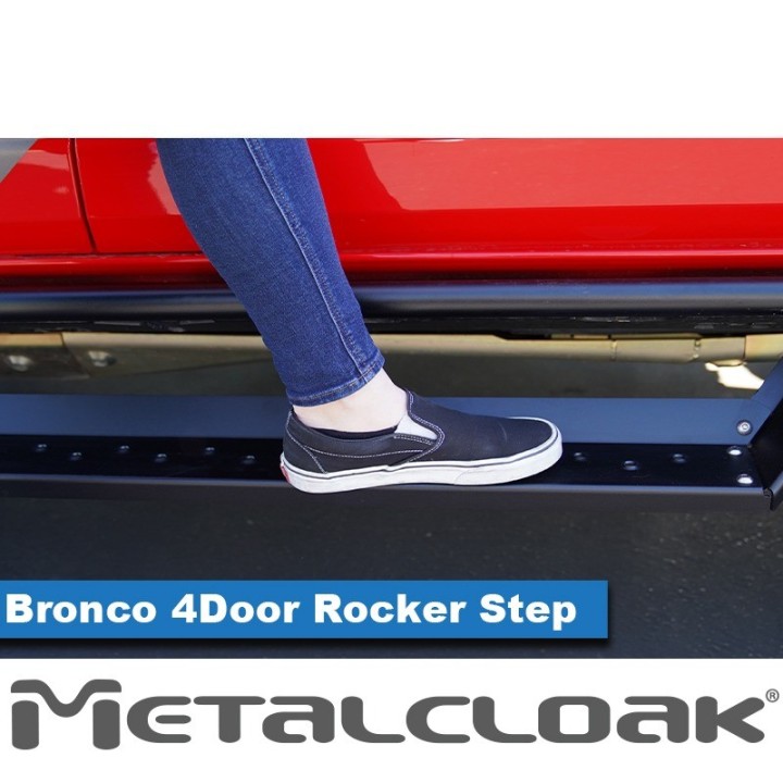 Stopien do progow Overline, 4-drzwiowy, czarna powloka proszkowa, Ford Bronco 6G METALCLOAK - ujęcie 5