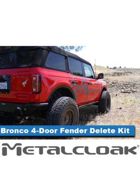 Zestaw Fender Delete, przod i tyl, 4-drzwiowy, czarna powloka proszkowa, Ford Bronco 6G
