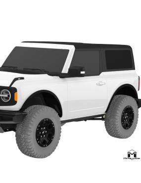 Zestaw Fender Delete, przod i tyl, 4-drzwiowy, czarna powloka proszkowa, Ford Bronco 6G