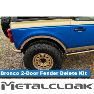 Zestaw Fender Delete, przod i tyl, 2-drzwiowy, czarna powloka proszkowa, Ford Bronco 6G METALCLOAK - ujęcie 2