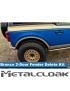 Zestaw Fender Delete, przod i tyl, 2-drzwiowy, czarna powloka proszkowa, Ford Bronco 6G