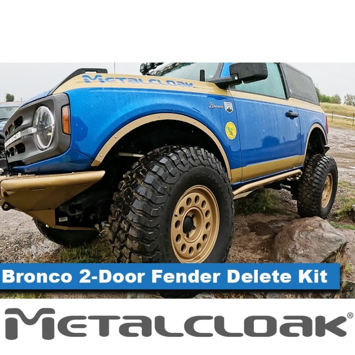 Zestaw Fender Delete, przod i tyl, 2-drzwiowy, czarna powloka proszkowa, Ford Bronco 6G METALCLOAK - ujęcie 3