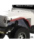 Nakladki przednie Arched 4", para, TJ/LJ/YJ, czarna powloka proszkowa