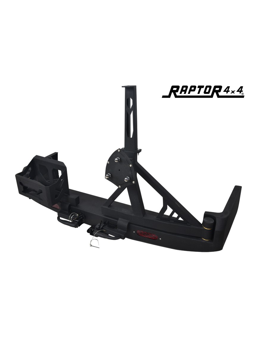 Tylny Stalowy Zderzak Raptor 4x4 z Mocowaniem Koła Zapasowego i Uchwytem Kanistra Nissan Patrol Y61