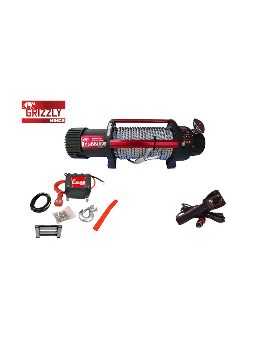 Wyciągarka Grizzly Winch 13000 lbs 150:1 lina stalowa 12V