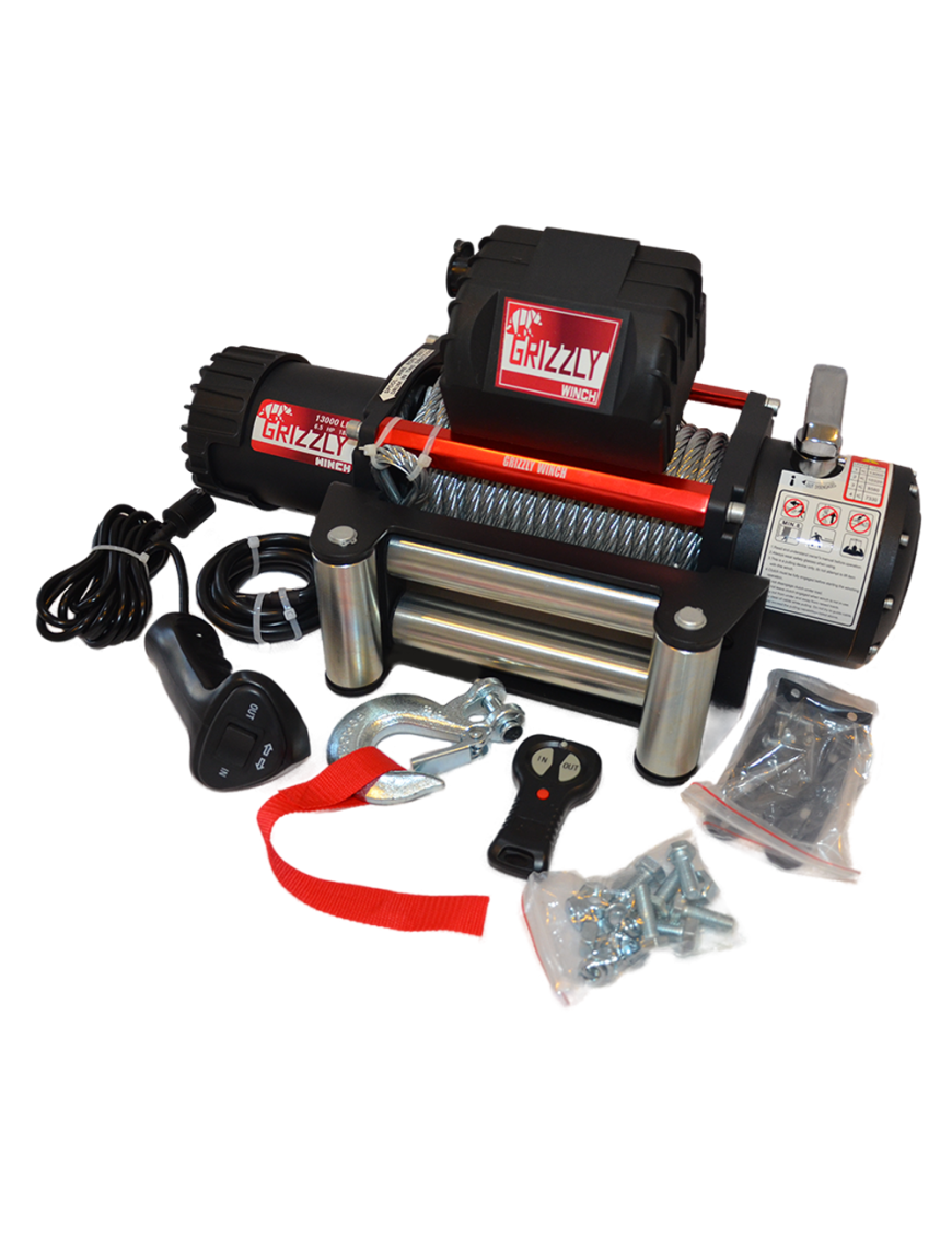 Wyciągarka Grizzly Winch 13000 lbs 180:1 lina stalowa IP68