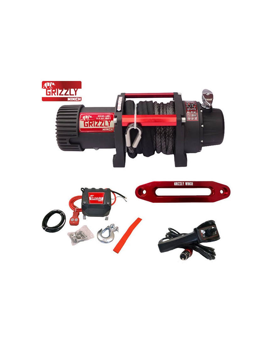 Wyciągarka Grizzly Winch 8500 lbs 150:1, lina syntetyczna