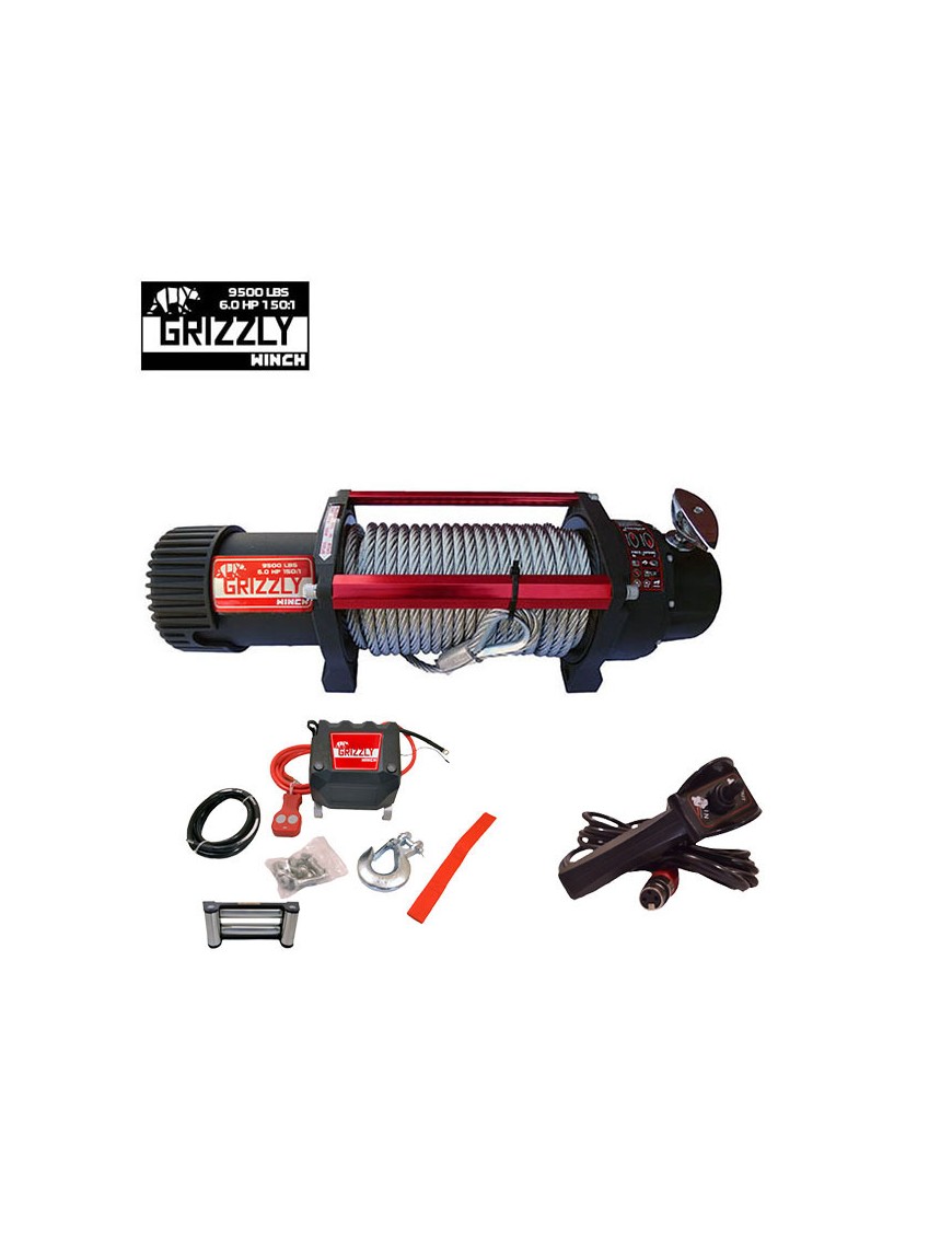 Wyciągarka Grizzly Winch 9500 lbs 150:1 lina stalowa 12V