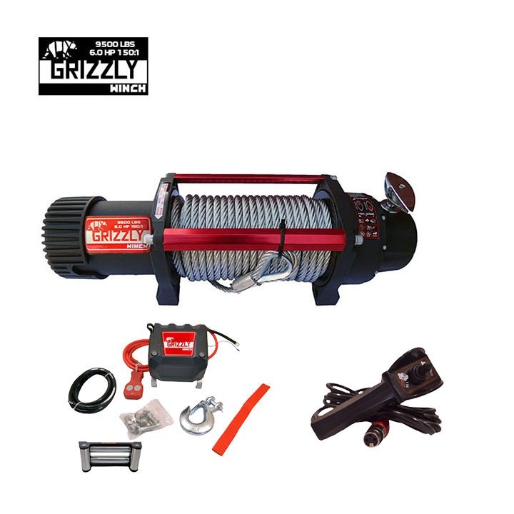 Wyciągarka Grizzly Winch 9500 lbs 150:1 lina stalowa 12V Nomadtech - ujęcie 2
