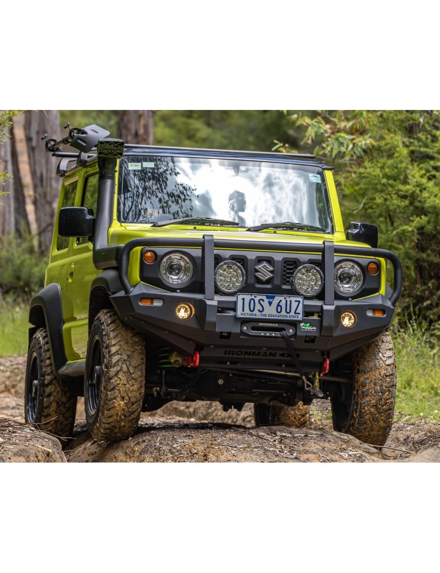 Stalowy zderzak przedni Ironman 4x4 Deluxe Bull Bar — Suzuki Jimny GJ/JB74 od 2018