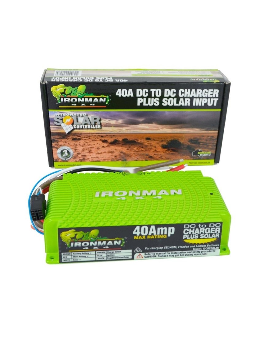 Ładowarka DC-DC Ironman 4x4 40 A z wejściem solarnym MPPT, 12 V