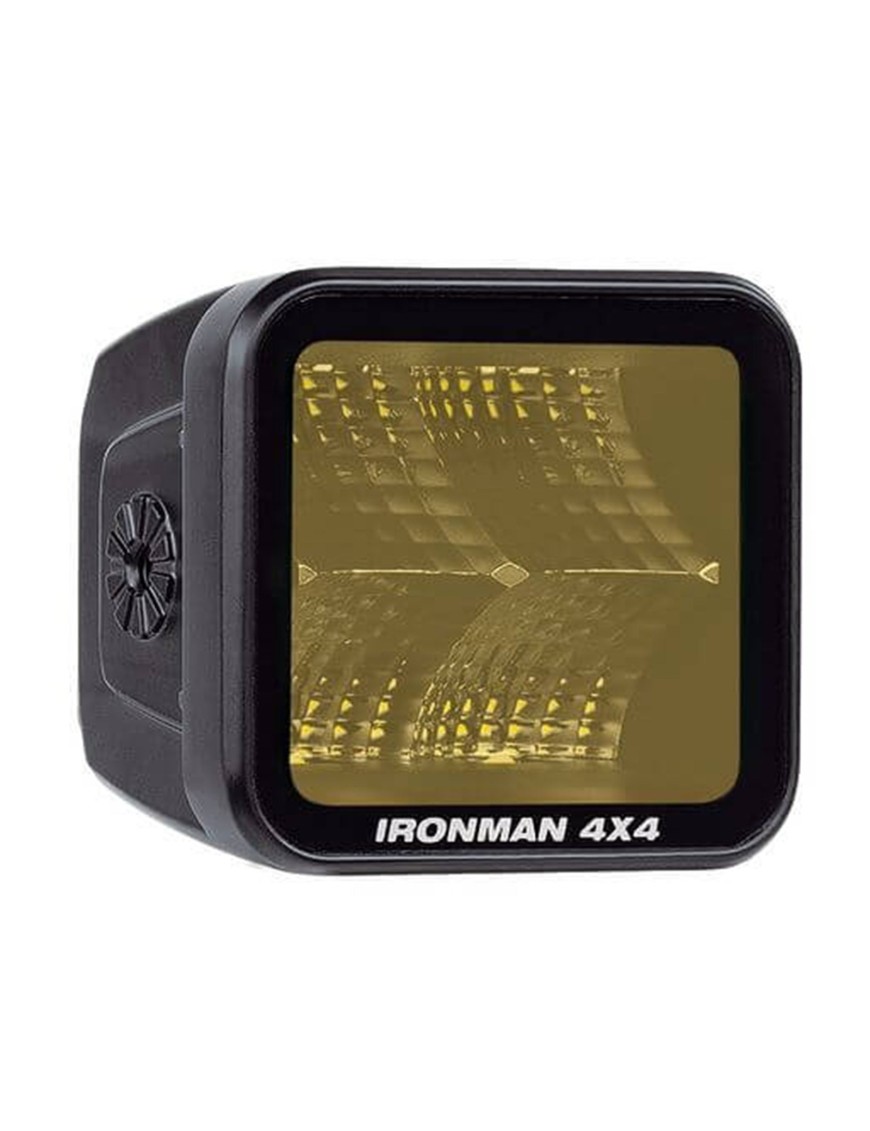 Lampa LED Ironman 4x4 Bright Cube 20 W, bursztynowa, wiązka rozproszona