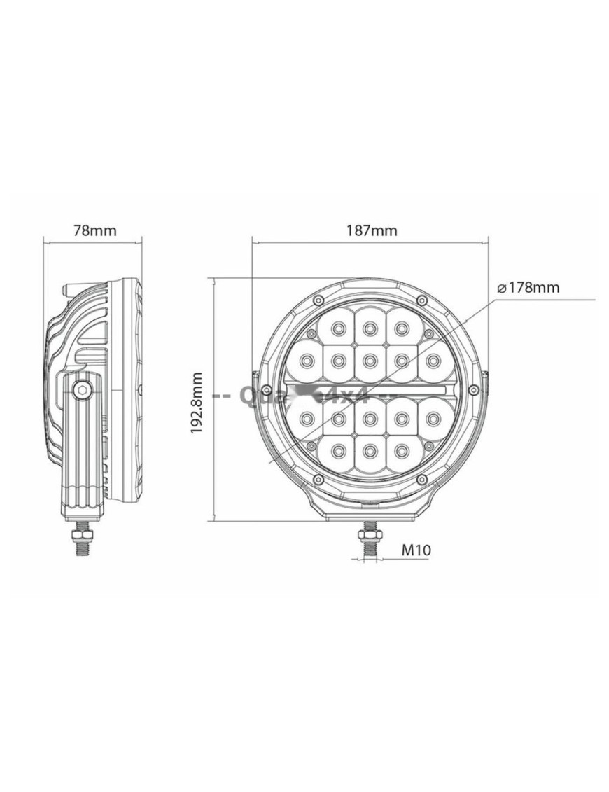 Reflektor LED Ironman 4x4 Meteor 7" 48 W ze światłem do jazdy dziennej