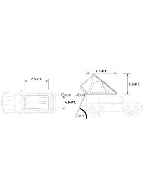 Namiot dachowy Ironman 4x4 Swift 1400 Hard Shell, 2-osobowy