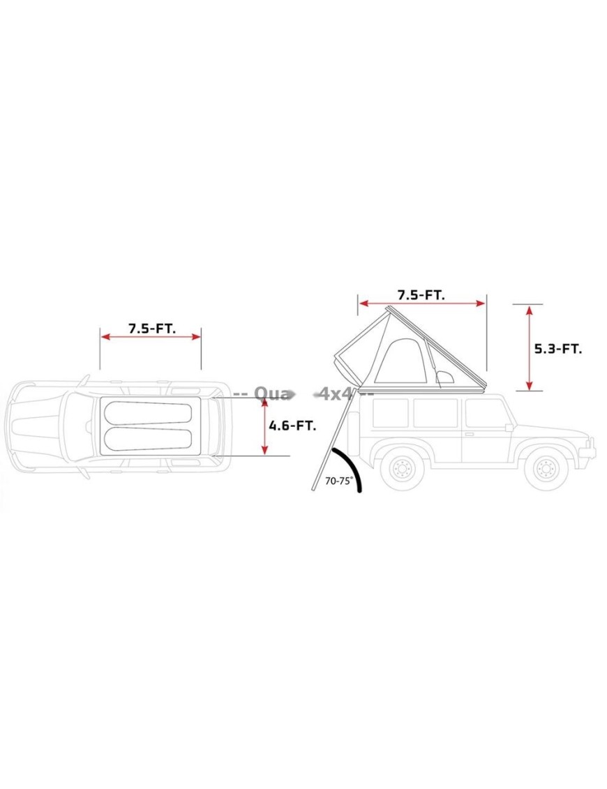 Namiot dachowy Ironman 4x4 Swift 1400 Hard Shell, 2-osobowy