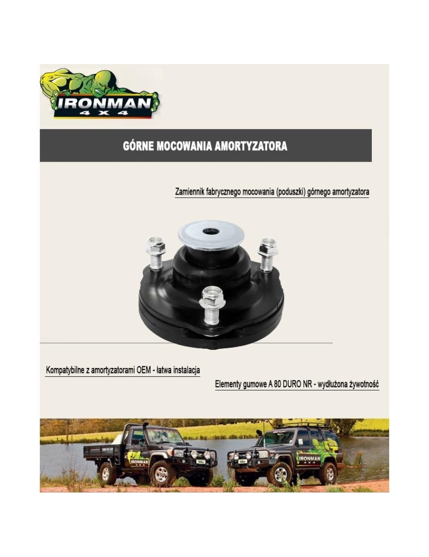 Górne mocowanie amortyzatora Ironman 4x4 Steel Strut Top — Ford F-150