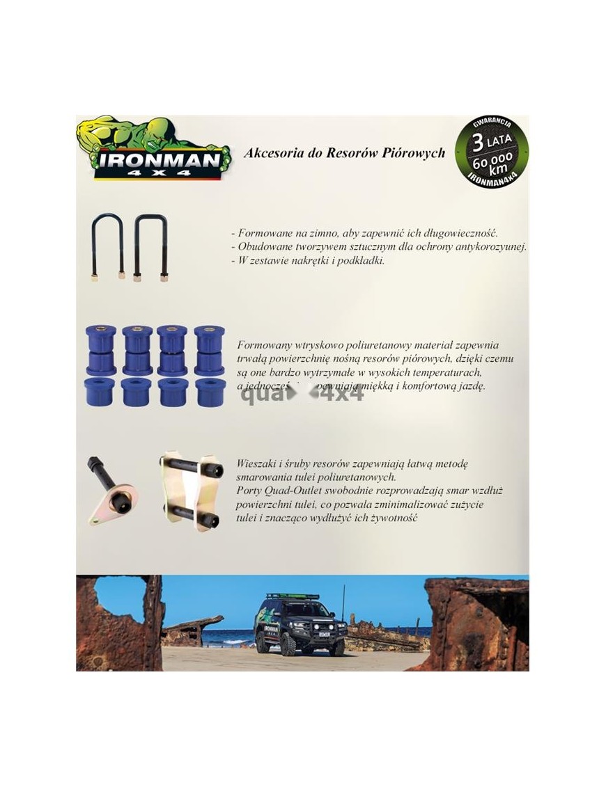 Zestaw zawieszenia Ironman 4x4 Foam Cell Pro +45 mm ze sprężynami +50 kg — Toyota Land Cruiser Prado 150 od 12.2017