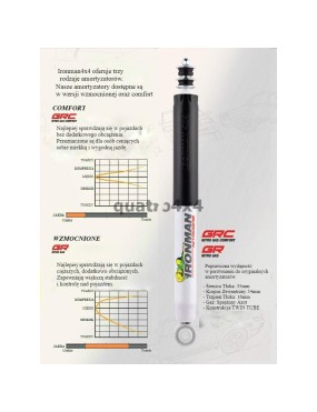 Amortyzator tylny Ironman 4x4 Nitro Gas +2" — Mitsubishi L200 / Triton MV od 2024