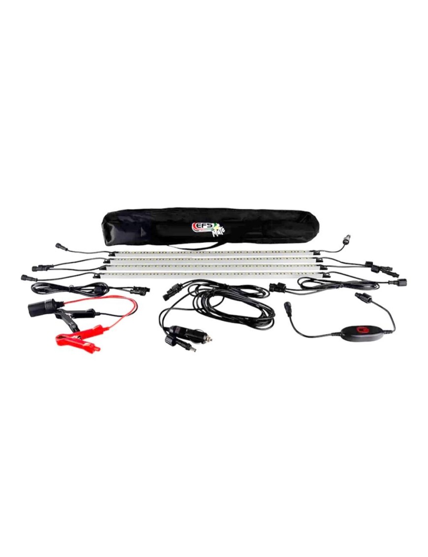Zestaw oświetlenia biwakowego EFS Ya'Mate Bi-Colour — 4 listwy LED, IP65