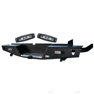 Zderzak tylny stalowy EFS z orurowaniem, LED i hakiem — Nissan Navara NP300 2015-11.2020 EFS4WD