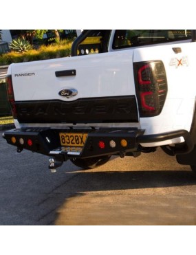 Zderzak tylny stalowy EFS z orurowaniem i światłami LED — Ford Ranger PX 2011-2018, Mazda BT-50 2011-2020