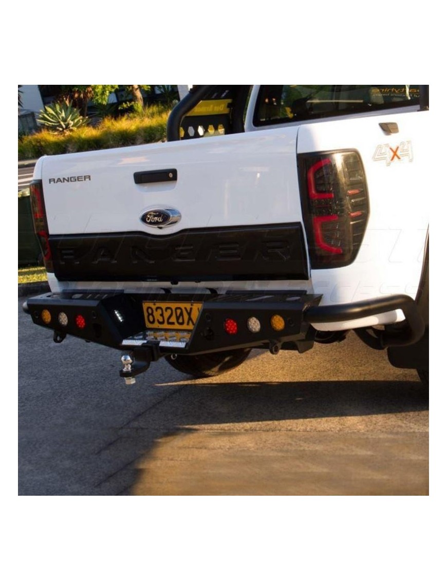 Zderzak tylny stalowy EFS z orurowaniem i światłami LED — Ford Ranger PX 2011-2018, Mazda BT-50 2011-2020