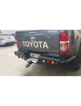 Zderzak tylny stalowy EFS z orurowaniem i światłami LED — Toyota Hilux Vigo 2005-2015