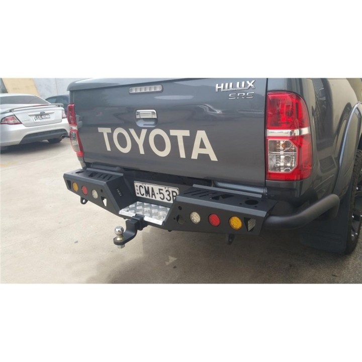 Zderzak tylny stalowy EFS z orurowaniem i światłami LED — Toyota Hilux Vigo 2005-2015 EFS4WD - ujęcie 3