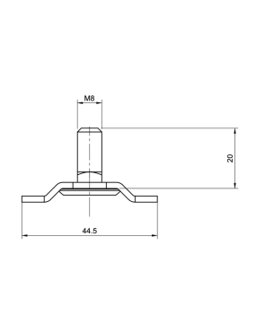 Trzpień Airline Gwintowany śruba M8x20mm