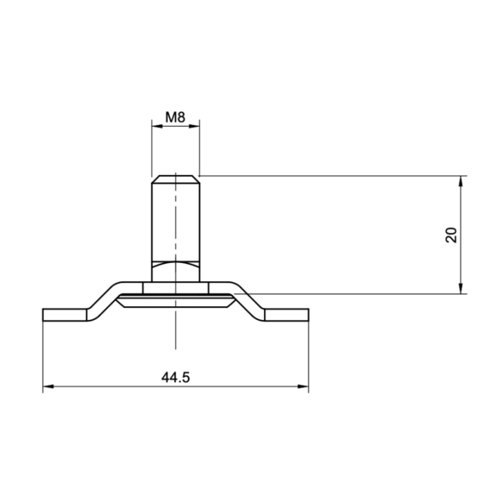 Trzpień Airline Gwintowany śruba M8x20mm Bison Gear - ujęcie 4