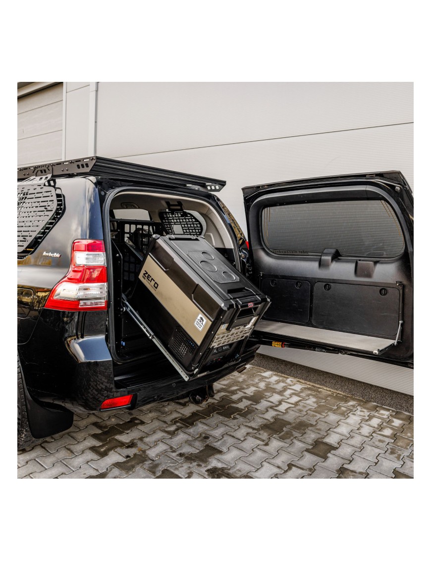 Boks cargo Bison Gear z wysuwaną szufladą na lodówkę z przechyłem - 750 x 530 x 560 mm
