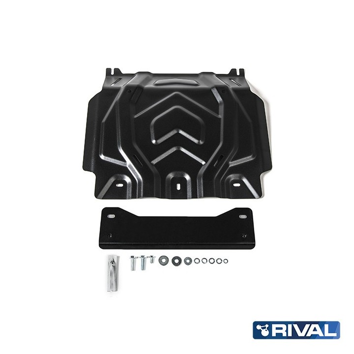 Osłona silnika Rival stal 3 mm — Mitsubishi L200 2015-2023, Pajero Sport od 2016, Fiat Fullback 2016-2020