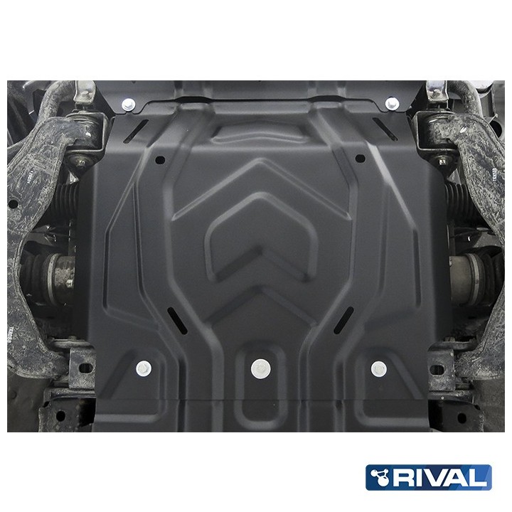 Osłona silnika Rival stal 3 mm — Mitsubishi L200 2015-2023, Pajero Sport od 2016, Fiat Fullback 2016-2020 - ujęcie 2