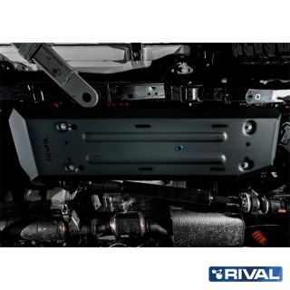 Osłona zbiornika paliwa Rival — stal 3 mm, czarna — Ford Ranger, VW Amarok od 2022 - ujęcie 2