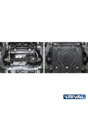 Osłona silnika Rival stal 3 mm — Mitsubishi L200 2015-2023, Pajero Sport od 2016, Fiat Fullback 2016-2020