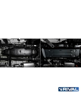Osłona zbiornika paliwa Rival — stal 3 mm, czarna — Ford Ranger, VW Amarok od 2022